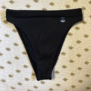 Ribbed High Waist Bikini Bottoms